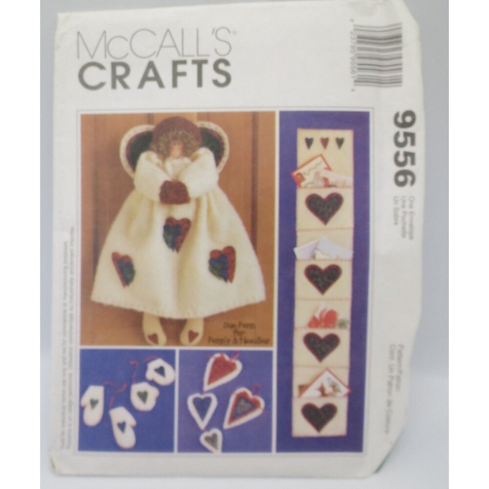 McCall's Crafts 9556 Angel Door Hanging Ornaments Craft Applique 1998